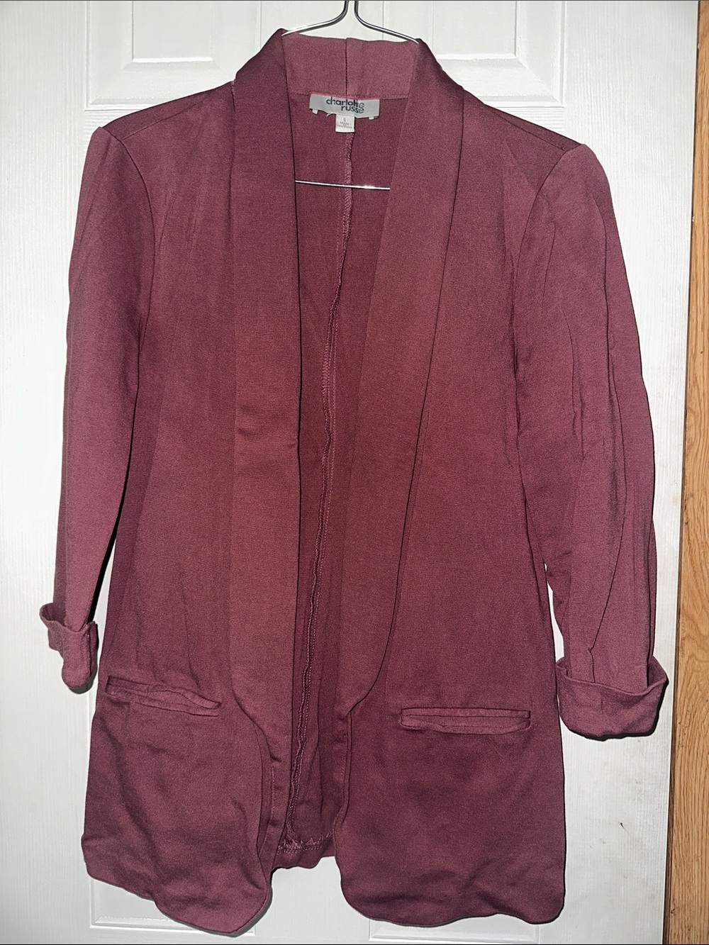 Pink Mauve Open-Front Blazer